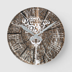 1984 Vintage Acrylic Wall Clock