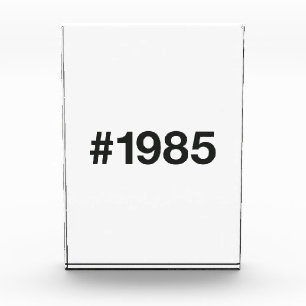 1985 Hashtag 40 Birthday Anniversary Photo Block