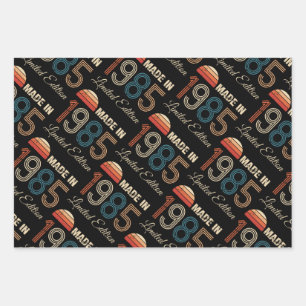 1985 Vintage 40th Birthday Wrapping Paper Sheet
