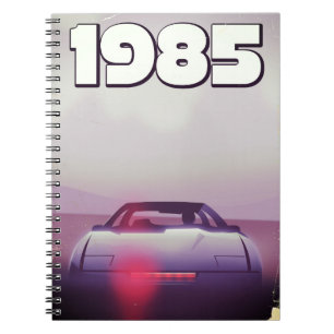 1985 vintage supercar poster notebook