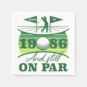 1986 40th Birthday Golf Lovers Napkin