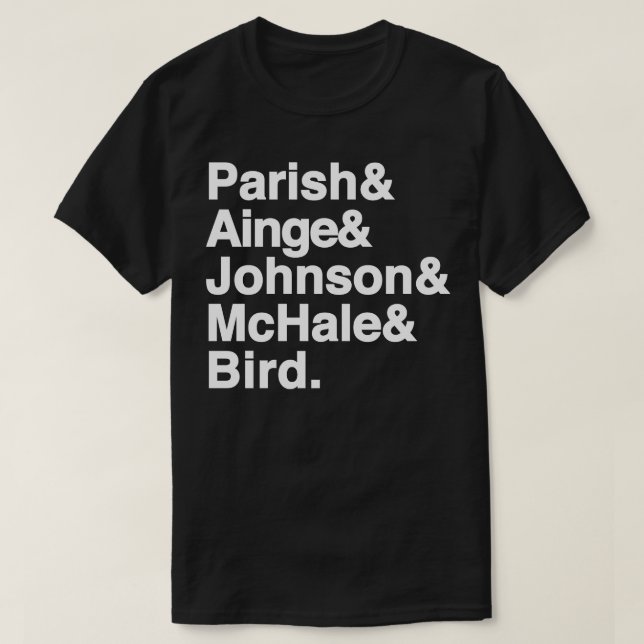 1986 Boston Basketball T-Shirt (Design Front)