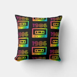 1986 Retro Throw Pillow