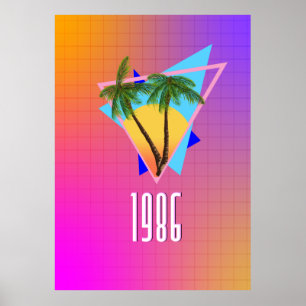 1986 tropical paradise poster