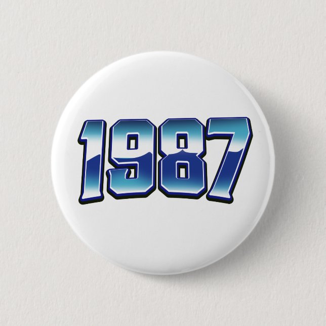 1987 2 INCH ROUND BUTTON (Front)