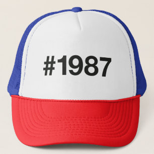 1987 Hashtag 38 Birthday Anniversary Trucker Hat