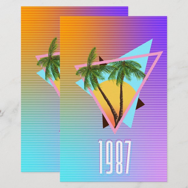 1987 Paradise logo Stationery (Front/Back)