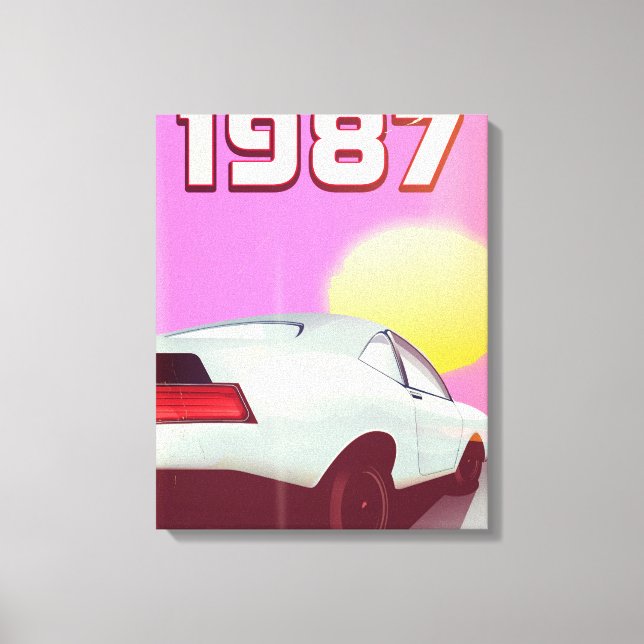 1987 sportscar poster canvas print (Front)