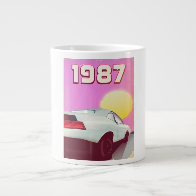 1987 sportscar poster large coffee mug (Front)