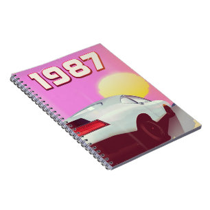 1987 sportscar poster notebook