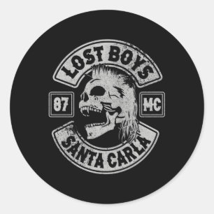 1987 Vampire Horror Motorcycle Club Classic Round Sticker