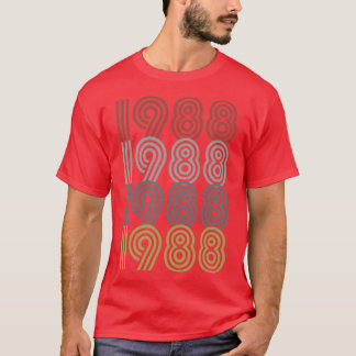 1988 Birth Year Retro Style T-Shirt