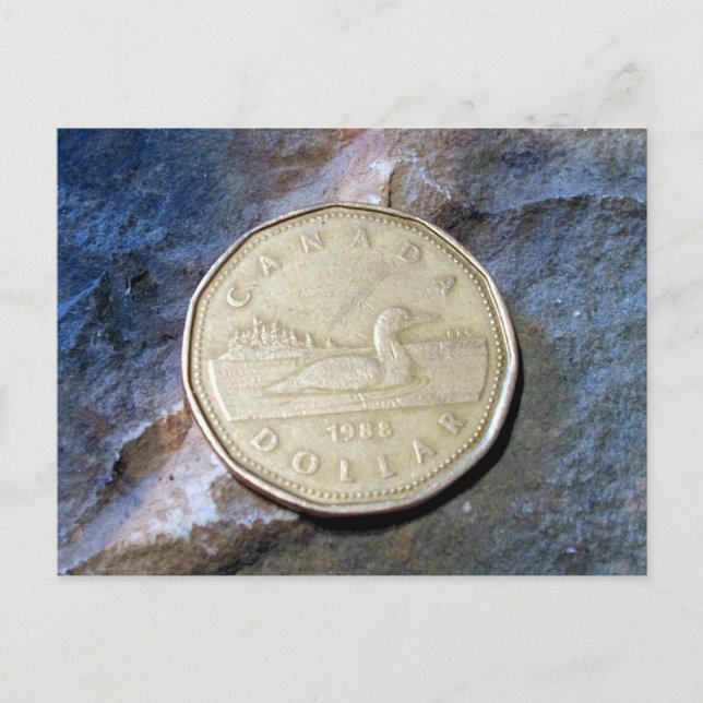 1988 Canadian Loonie Postcard (Front)