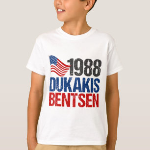 1988 Dukakis Bentsen Vintage Election T-Shirt