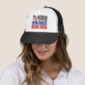 1988 Dukakis Bentsen Vintage Election Trucker Hat (In Situ)