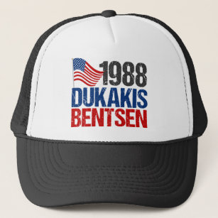 1988 Dukakis Bentsen Vintage Election Trucker Hat
