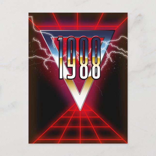 1988 Tech noir graphic Postcard (Front)