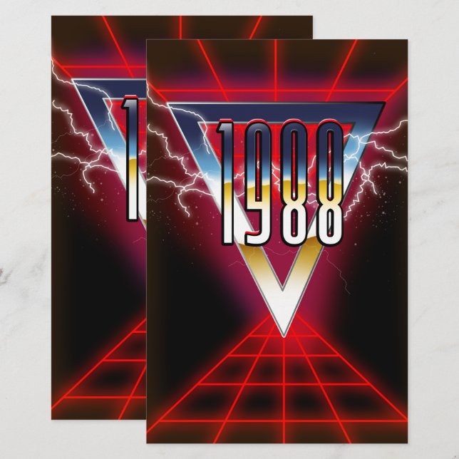 1988 Tech noir graphic Stationery (Front/Back)
