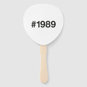 1989 Hashtag 36 Birthday Anniversary Hand Fan