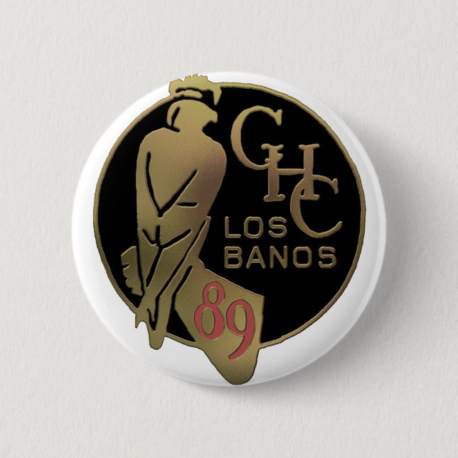 1989 Los Banos 2 Inch Round Button (Front)