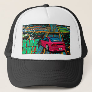 1989 Nissan 240SX Coupe Ride On Pop Art Streetwear Trucker Hat