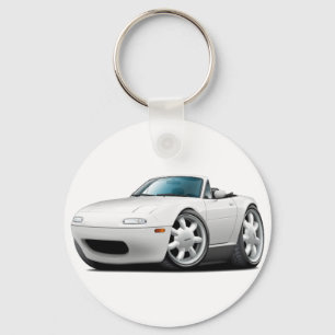 1990-98 Miata White Car Keychain