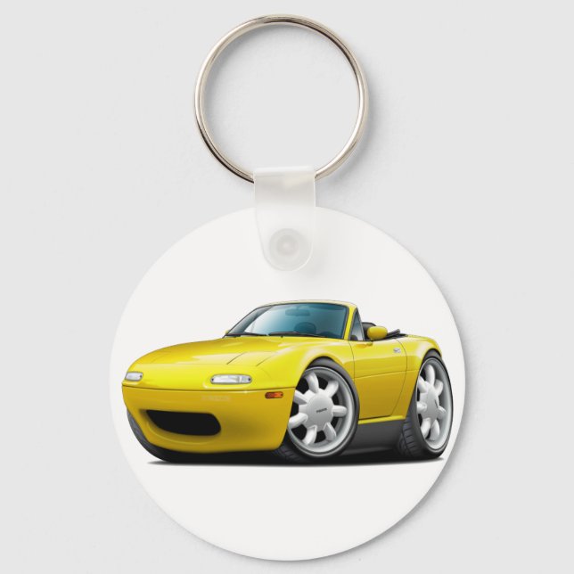 1990-98 Miata Yellow Car Keychain (Front)