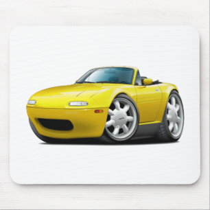 1990-98 Miata Yellow Car Mouse Pad
