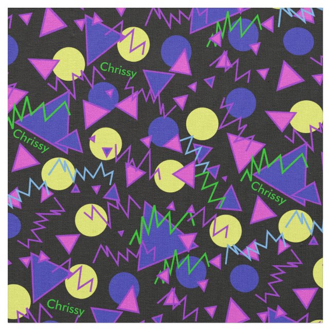 1990 retro custom name fabric (Close Up)