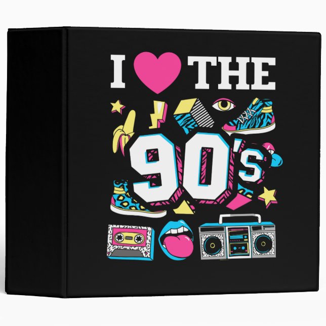 1990's 90s I Heart the Nineties Binder (Front/Spine)