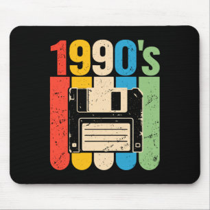 1990s retro floppy disc computer nostalgia mouse pad
