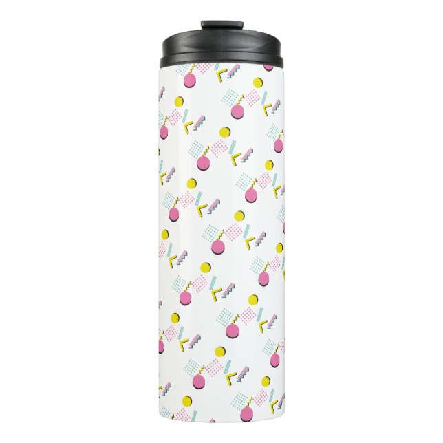 1990s Retro Memphis Pattern Thermal Tumbler (Front)