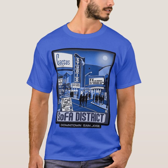 1990s SoFA District San Jose Active T-Shirt (Front)
