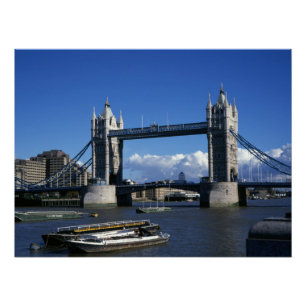 1990's view of Tower Bridge Poster