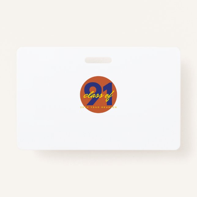 1991 class reunion badge (Front)