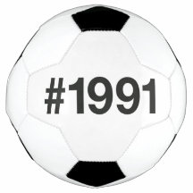 1991 Hashtag 34 Birthday Anniversary Soccer Ball