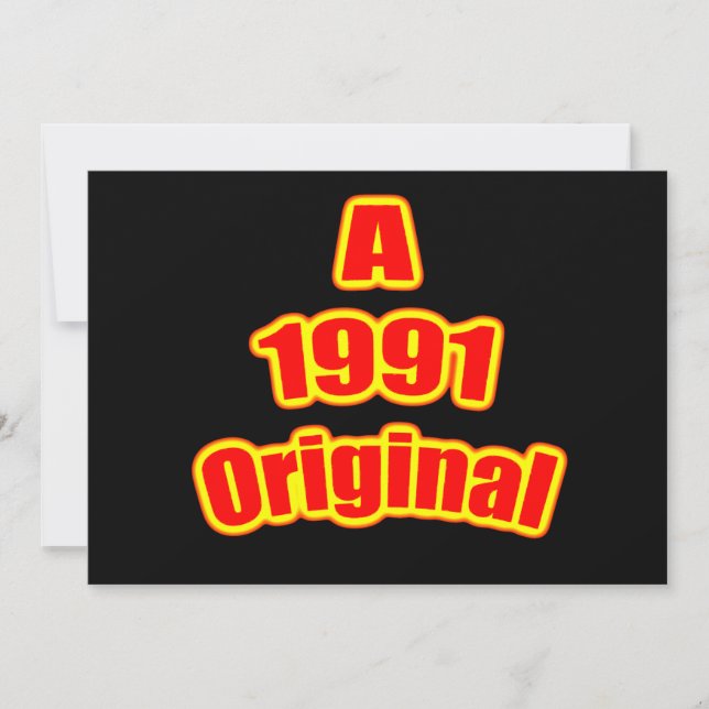 1991 Original Red Blk Card (Front)