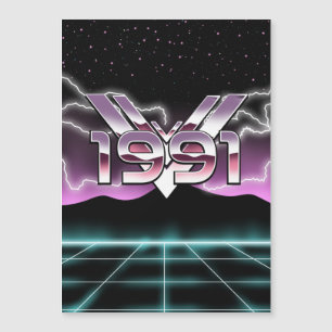 1991 Tech noir Magnetic Invitation