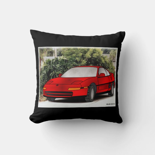 1991 Toyota MR2 Throw Pillow (Front)