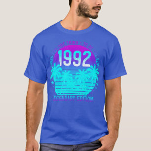 1992 Birthday 29th Vintage  Aesthetic Sunset Palm T-Shirt