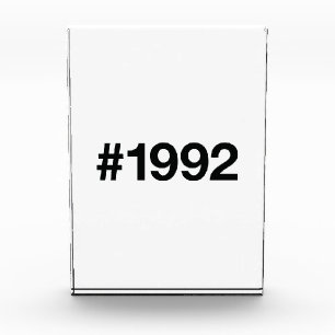 1992 Hashtag 33 Birthday Anniversary Photo Block