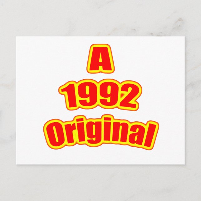 1992 Original Red Postcard (Front)