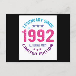 1992 Vintage Birthday Postcard