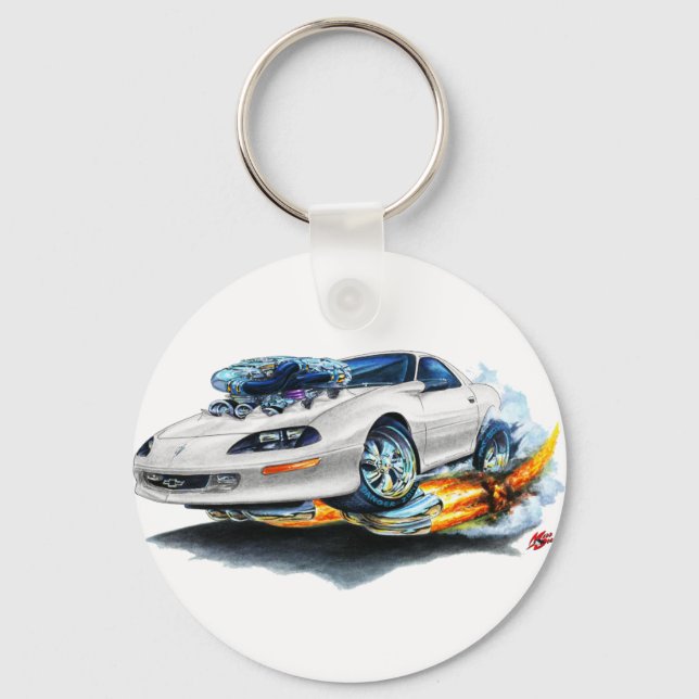 1993-97 Camaro White Car Keychain (Front)