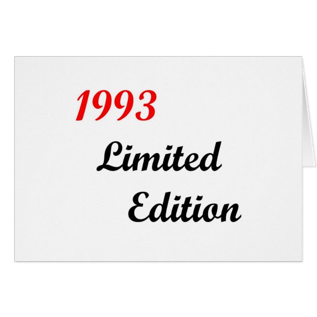 1993 Limited Edition (Front Horizontal)