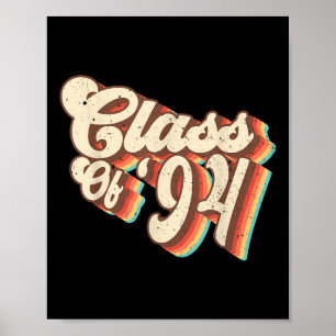 1994 Cl Reunion Retro Cl Of 94 High School Graduat Poster