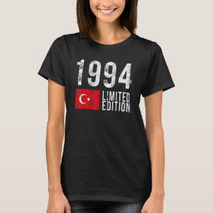 1994 Limited Edition Turkey with Flag Birthday T-Shirt