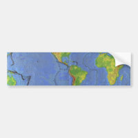 1994 Physical World Map - Tectonic Plates - USGS