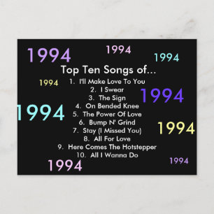 1994 Songs Postcard
