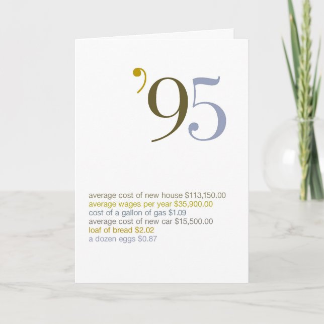 1995 Birthday Fun Facts Card (Front)